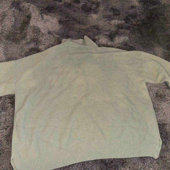 abercrombie sage green super soft polo sweater quarter button up - Picture 10 of 12